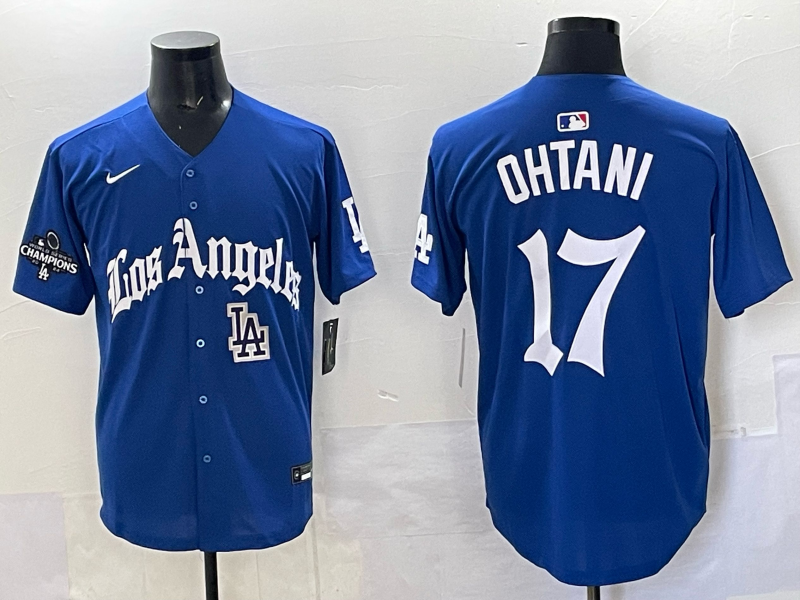 Men Los Angeles Dodgers #17 Ohtani Blue 2025 Nike MLB Jersey style 001->los angeles dodgers->MLB Jersey